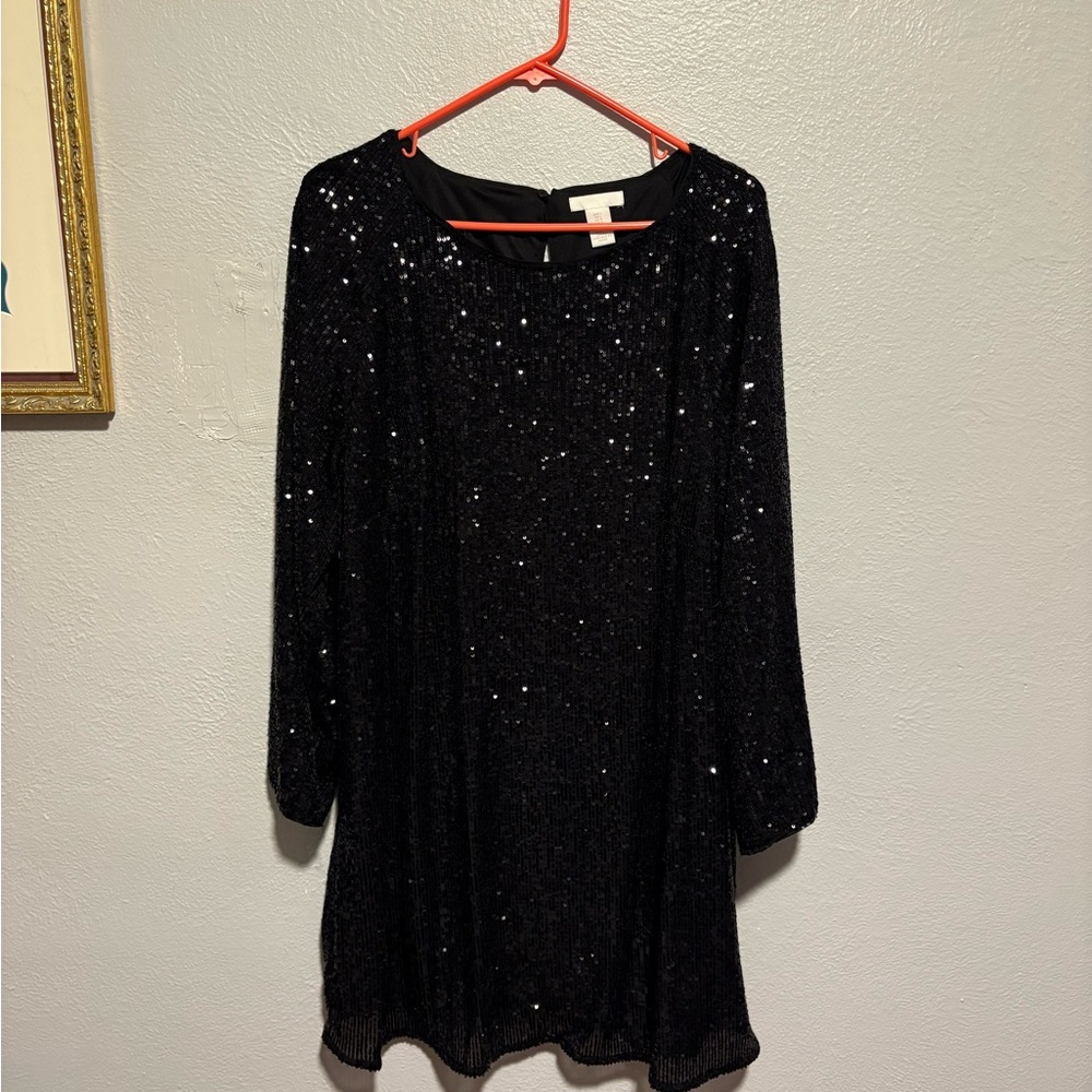 H&M Black Sequin Top